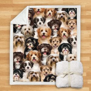 Pet Dog Printed Flannel Blanket for Cold Nights