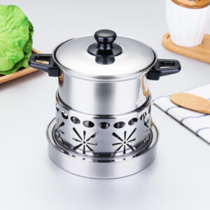 Stainless Steel Alcohol Stove Set for Small Hot Pot Cooking