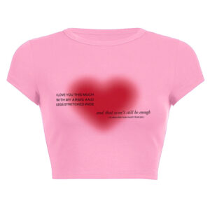 Love Heart Cropped Top for Women