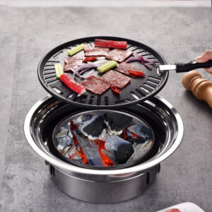 Experience Authentic Korean BBQ with the Non-Stick Stainless Steel BBQ Grill