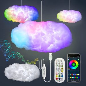 USB Cloud Light Featuring APP Control, Music Synchronization, 3D RGBIC Ambient Light, and Lightning Simulation