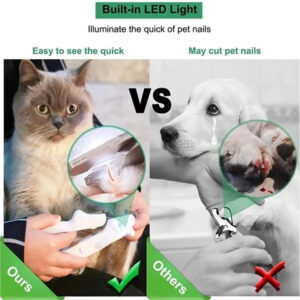 Professional Illuminated Pet Nail Clippers for Dogs and Cats