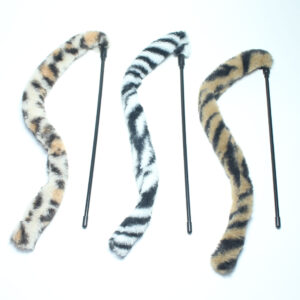 Simulated Rabbit Hair Leopard Print Tail Cat Teaser Stick