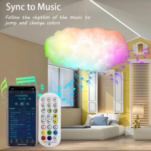 USB Cloud Light Featuring APP Control, Music Synchronization, 3D RGBIC Ambient Light, and Lightning Simulation