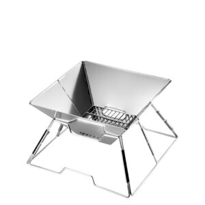 Stainless Steel Charcoal Stove – Perfect for Camping and Cooking Water and Food