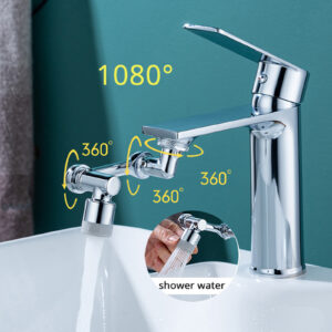 Universal 1080 Swivel Faucet Aerator and Extender for a Multifunctional and Splash-Resistant Experience