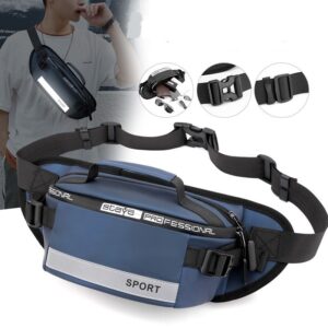 Men’s Reflective Waist Bag for Travel, Walking, Running, Hiking, and Cycling
