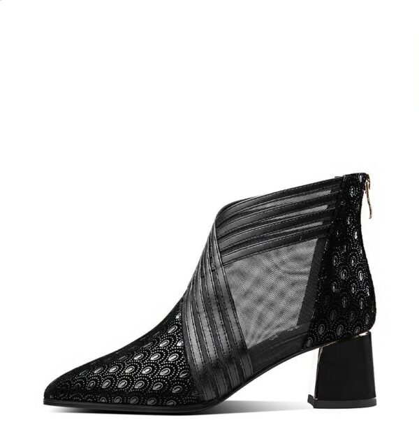 Stay Cool and Chic with Mid-Heel Mesh Boots for Women - Image 4