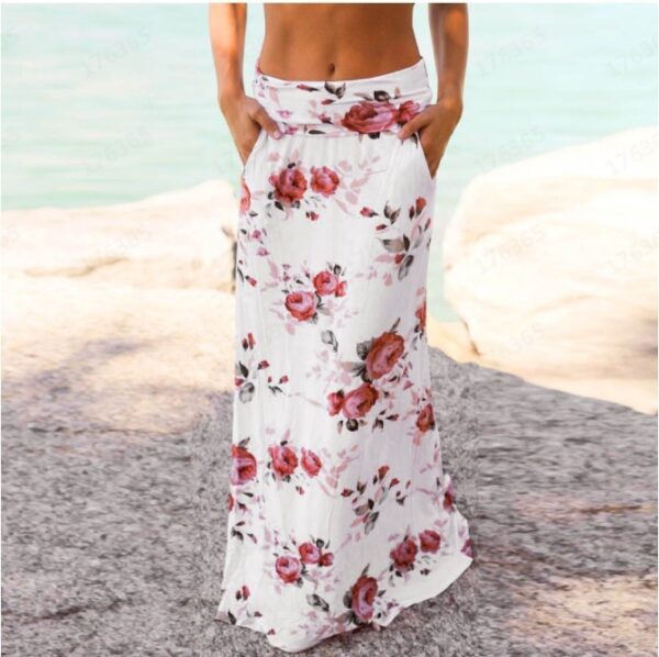 Chic Floral Long Skirt