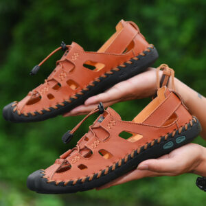 Breathable Leather Sandals for Men