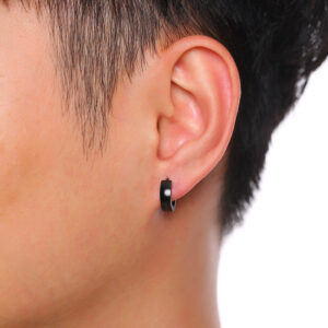Stainless Steel Inner Sand Earrings for Men