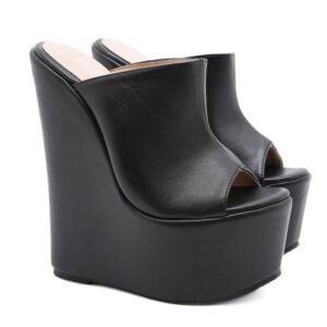 Experience Ultimate Comfort and Style with PU Leather Wedges for Women