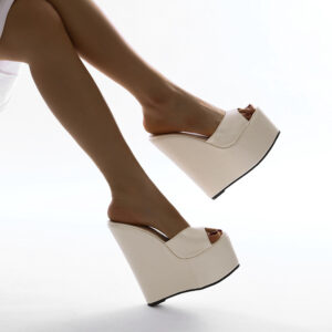 Minimalist Wedge Sandals with High Heels for Women