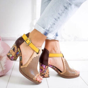 Colorful Wedge Sandals with High Heels for Women