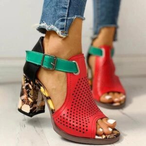Colorful Wedge Sandals with High Heels for Women