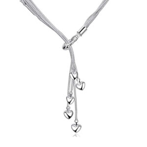 Five Snake Bones Heart Pendant, Exquisitely Silver-Plated