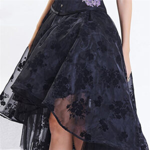 Irregular Skirt for Women Featuring Beautiful Lace Embroidery
