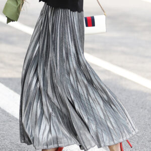 Flowy Pleated Maxi Skirt for Women