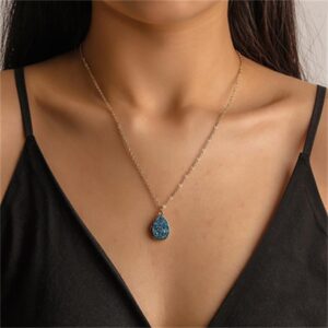 Enhance Your Style with the Elegant Crystal Cluster Water Drop Pendant