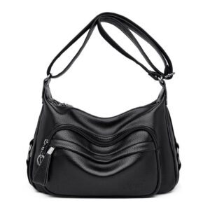 High Capacity PU Leather Shoulder Bag for Women