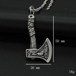 Unleash Your Inner Warrior with the Odin Legend Double Sided Axe Pendant
