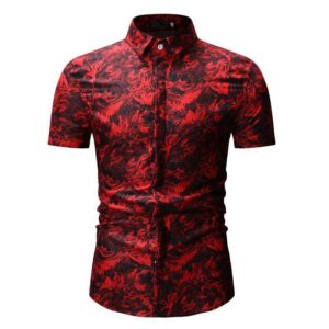 Stylish Men’s Short Sleeve Floral Shirt for Casual Wear