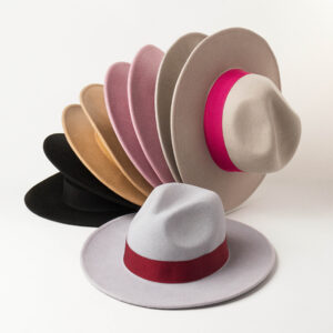 Eye-Catching Multicolor Woolen Fedora Hat for Men and Women
