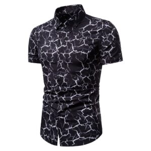 Men’s Short Sleeved Shirt with Camouflage Print