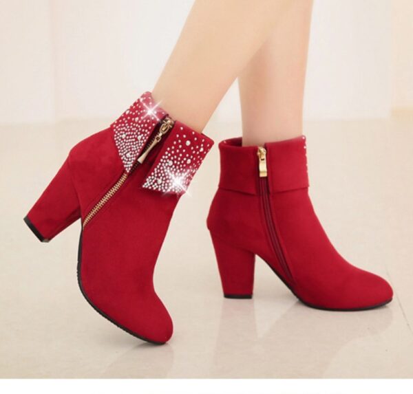 Rhinestone Ankle Boots