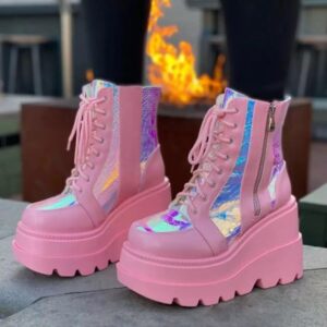 Women’s Color Block Martin Boots