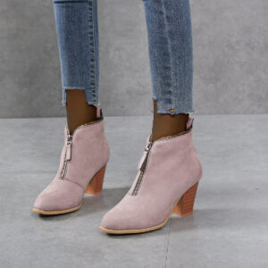 Step Back in Time with Frosted Retro Ankle Boots for Women