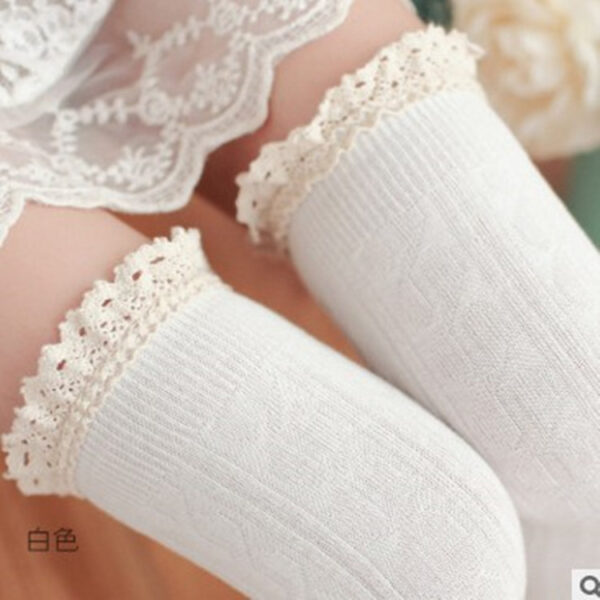 Elegant Women's Lace Over Knee Socks - Image 5