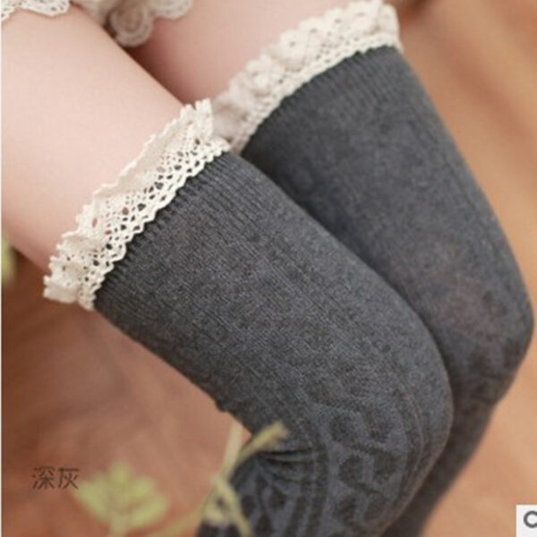 Elegant Women's Lace Over Knee Socks - Image 4