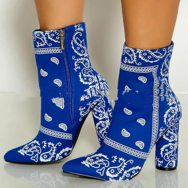 Women's Fashionable Cashew Flower Boots - Image 3