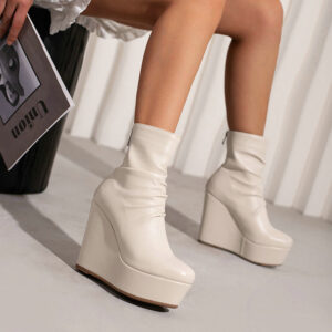 Women’s Stylish Slope Heel Platform Martin Boots