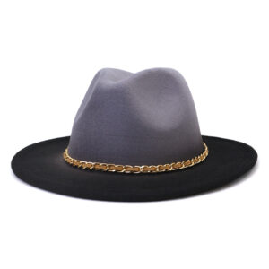 Classic Wool Fedora Hat in Monochrome Elegance