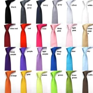 Jacquard Woven Solid Slim Tie for Men
