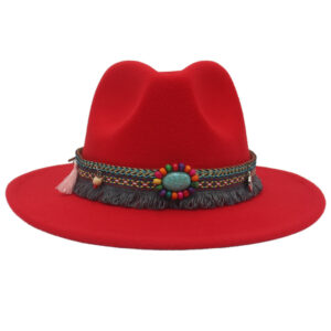 Western Cowboy Hat with Ethnically Inspired Gem Accents