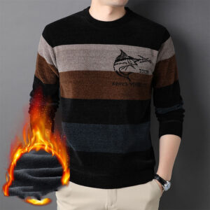 Men’s Knitted Thermal Sweater with Stylish Design