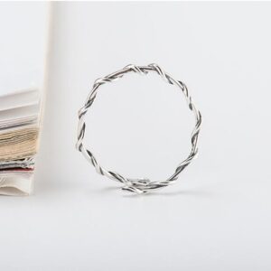 925 Sterling Silver Twisted Branch Ring