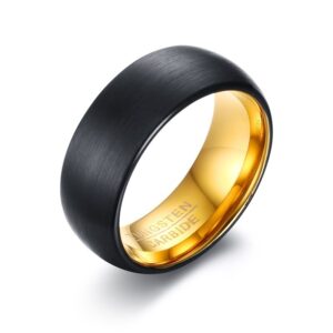 Classic 8mm Tungsten Steel Ring with Brushed Texture