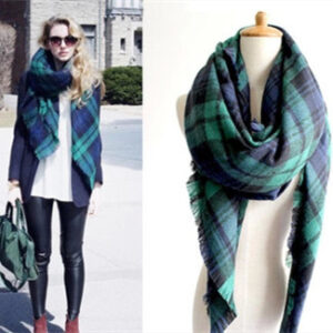Timeless Unisex Acrylic Scarf in Plaid