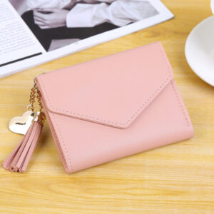 Stylish Bow Accented Hair Ball Long Wallet for Women