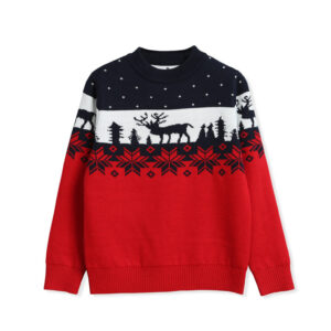 Children’s Knitted Pullover with Reindeer