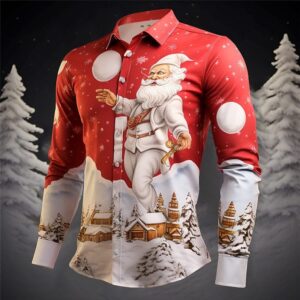 Men’s 3D Shirt with Santa Claus