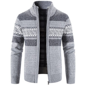 Men’s Color Block Cardigan Sweater