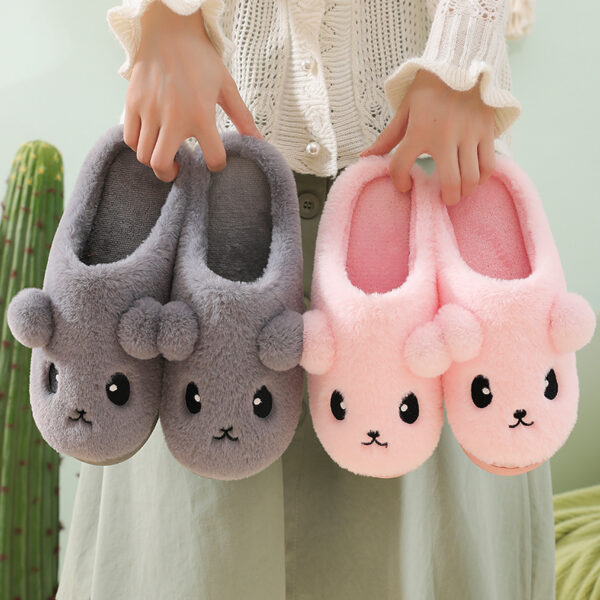 Women's Plush Cotton Slippers - Image 3