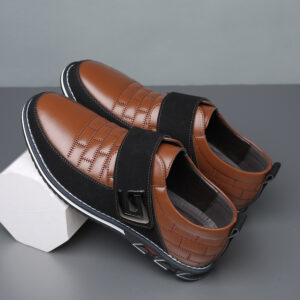 Men’s Leather Shoes with Velcro Closure