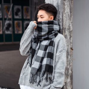 Timeless Plaid Patterned Men’s Scarf