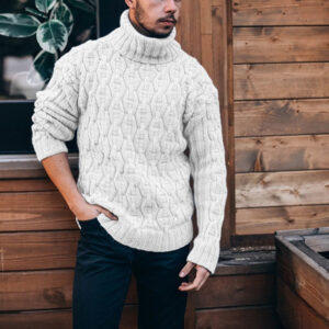 Autumn And Winter Plus Size Men’S Turtleneck Sweater Men’S Pullover Sweater